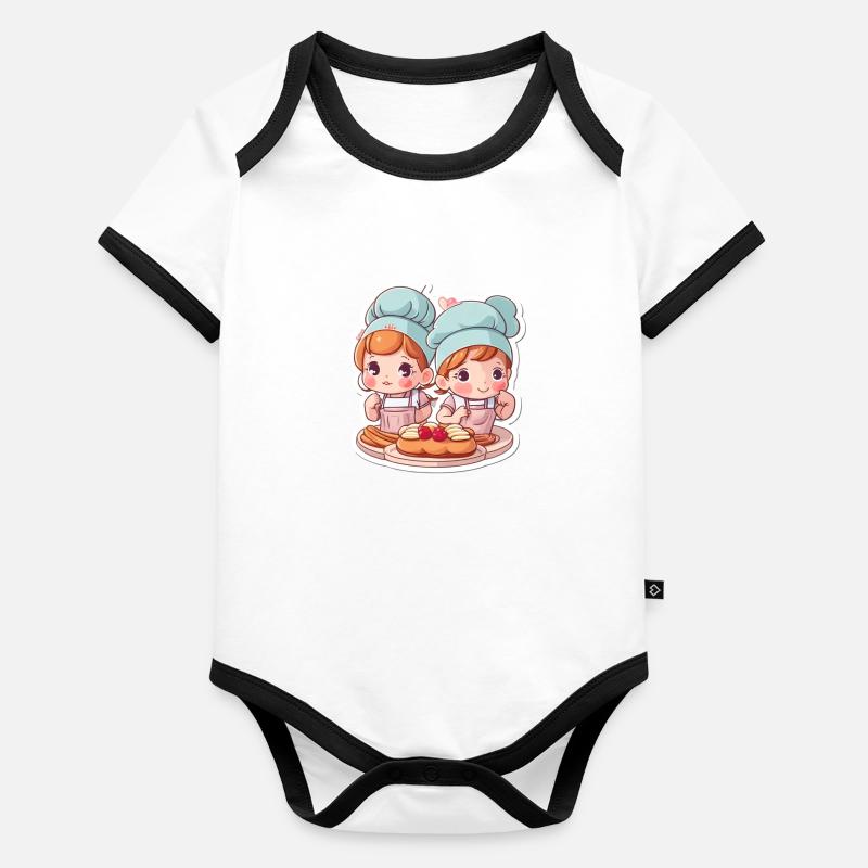 Bake Me Happy Baby Bio-Kurzarm-Kontrastbody