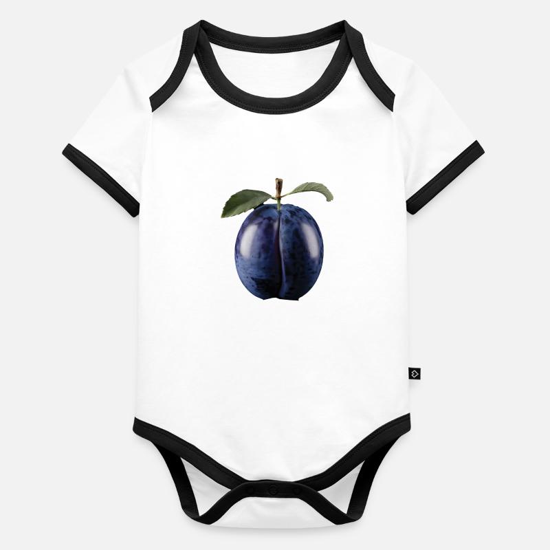 Brombeere Frucht Geschenk Baby Bio-Kurzarm-Kontrastbody