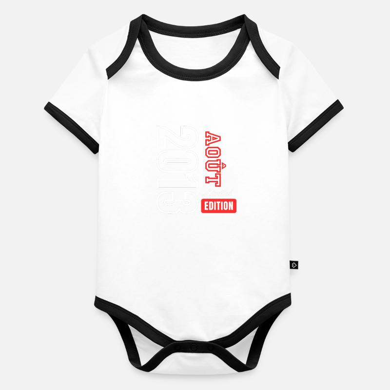 Limited Edition Birthday Gift August 2013 Organic Baby Contrasting Bodysuit