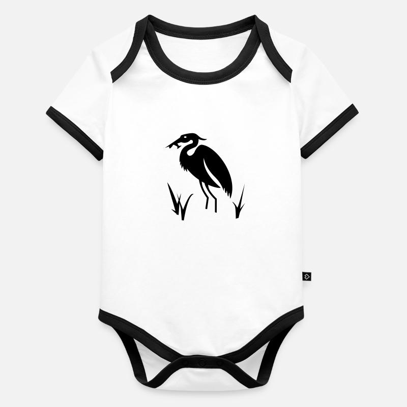 Heron Organic Baby Contrasting Bodysuit