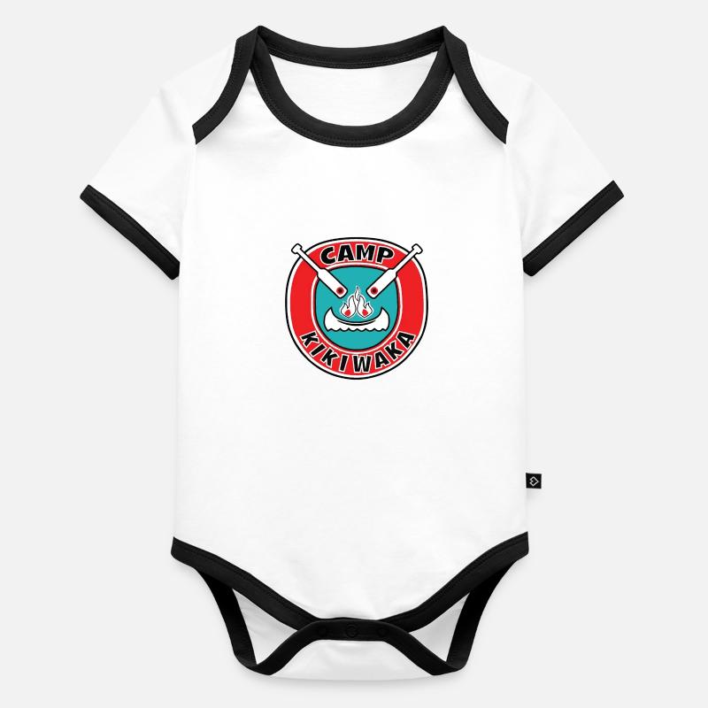 Kikiwaka rétro Body Bébé bio contrasté manches courtes