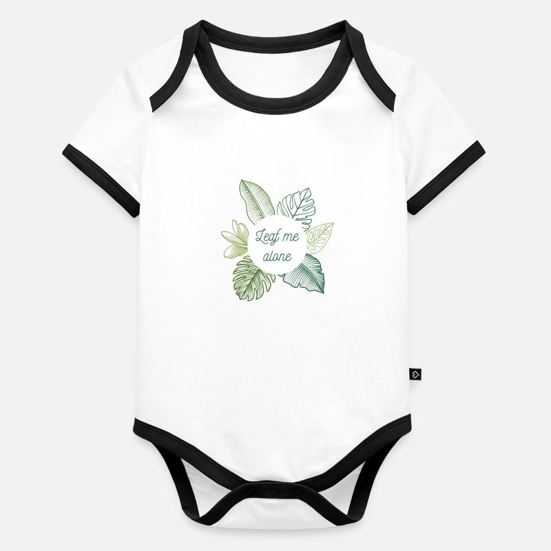 Feuille-moi seul Body Bébé bio contrasté manches courtes