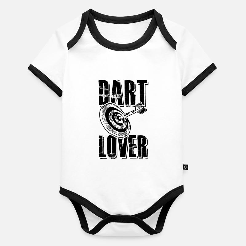 Fléchettes Amour Body Bébé bio contrasté manches courtes