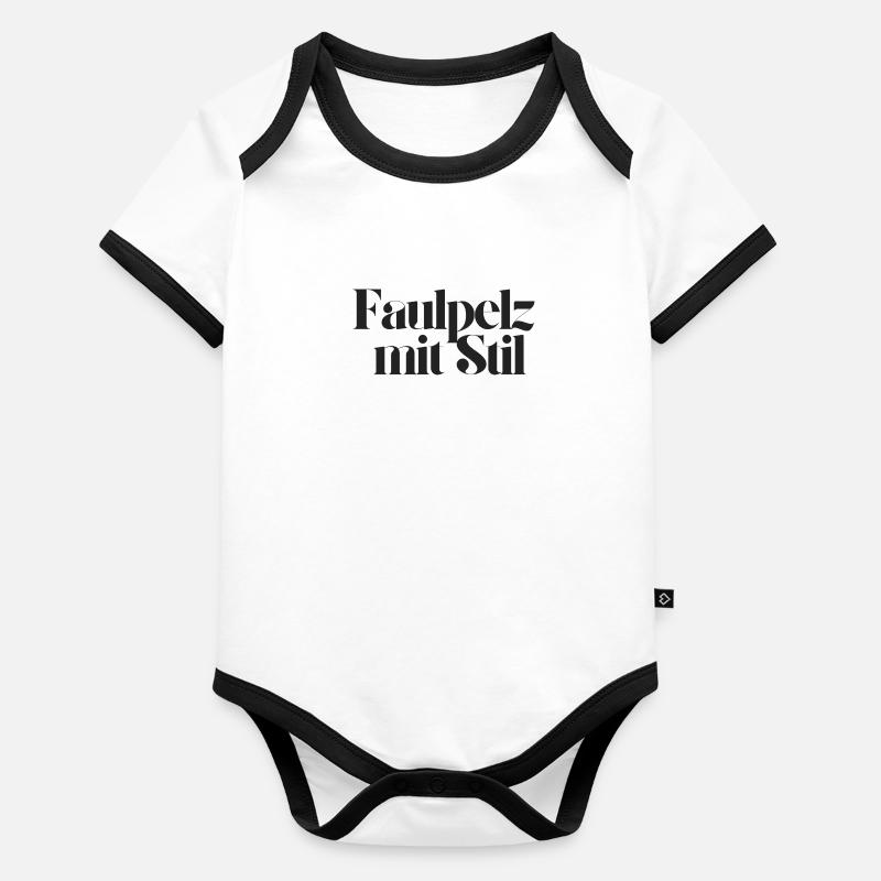 Faulpelz mit Stil Baby Bio-Kurzarm-Kontrastbody
