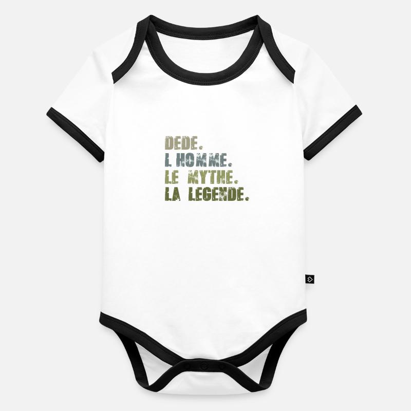 DEDE la légende Body Bébé bio contrasté manches courtes
