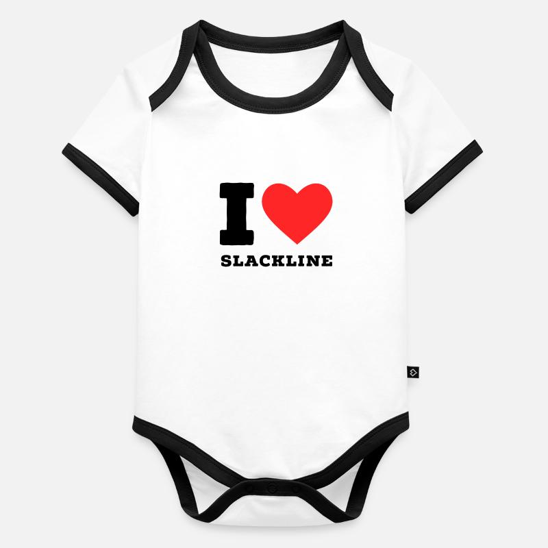 J’adore la slackline Body Bébé bio contrasté manches courtes