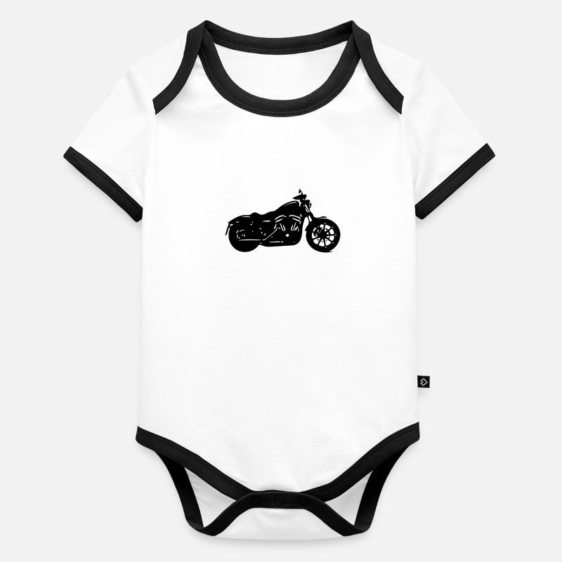 Hachoir Body Bébé bio contrasté manches courtes