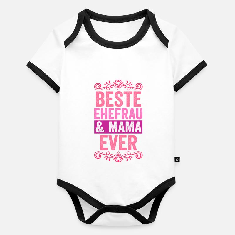 Ehefrau Mutter Mama Baby Bio-Kurzarm-Kontrastbody
