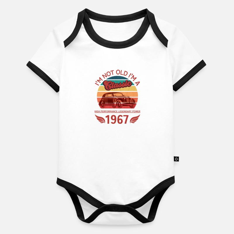 Ich bin nicht alt Baby Bio-Kurzarm-Kontrastbody