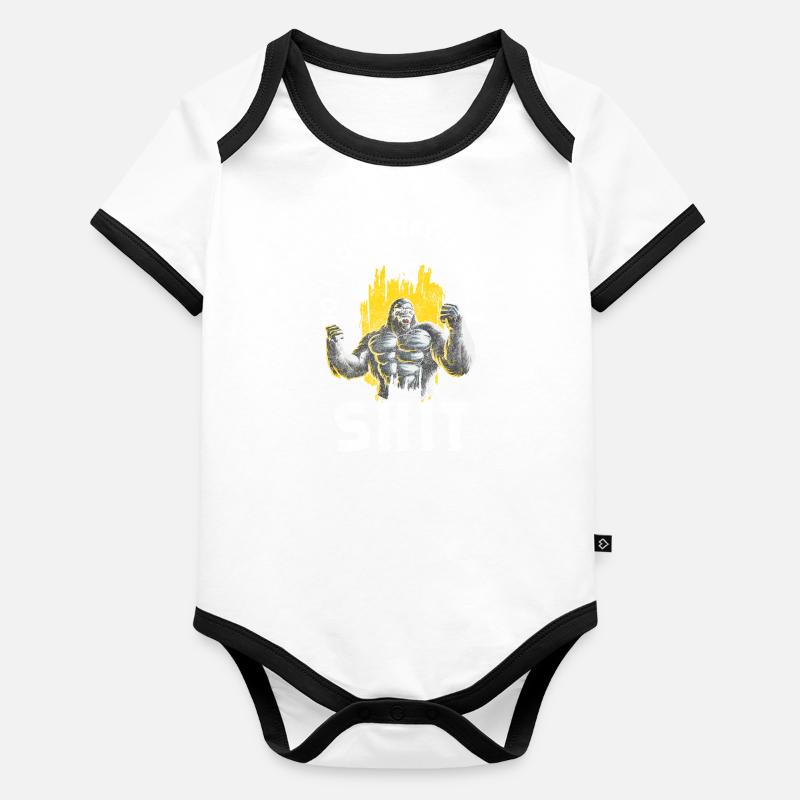 Affe Zoo Primat Baby Bio-Kurzarm-Kontrastbody