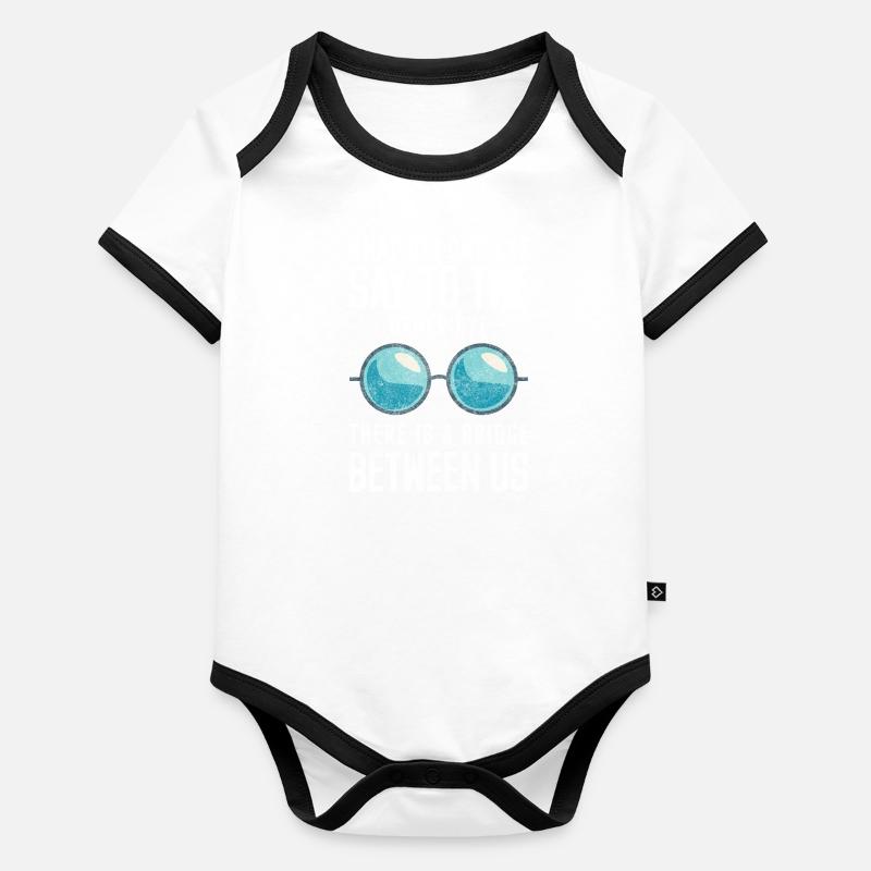 Brille Optiker Sonnenbrille Gesichtsschmuck Baby Bio-Kurzarm-Kontrastbody