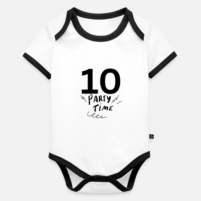 10 Body Bébé bio contrasté manches courtes