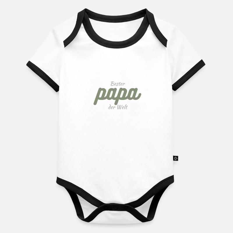 Bester Papa der Welt Baby Bio-Kurzarm-Kontrastbody
