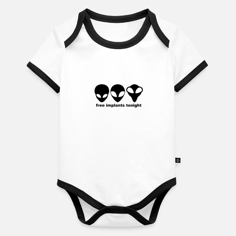 Alien Invaders Free Implants Tonight Black Organic Baby Contrasting Bodysuit