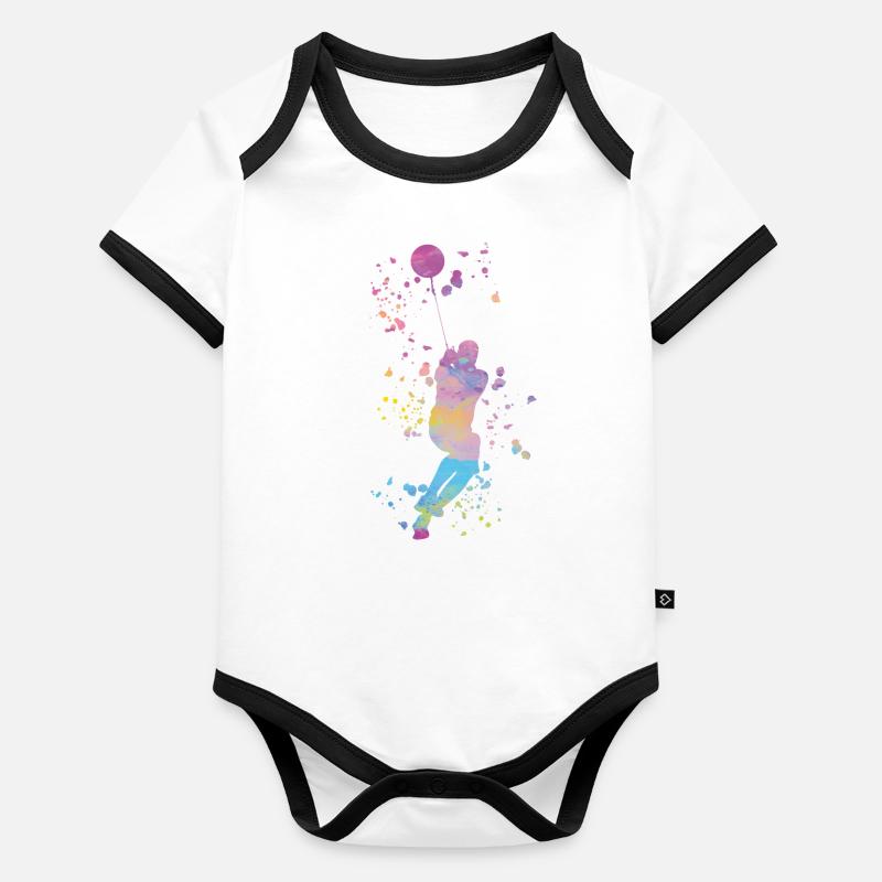 Hammerwerfer Colorsplash Hammerwerfen Baby Bio-Kurzarm-Kontrastbody