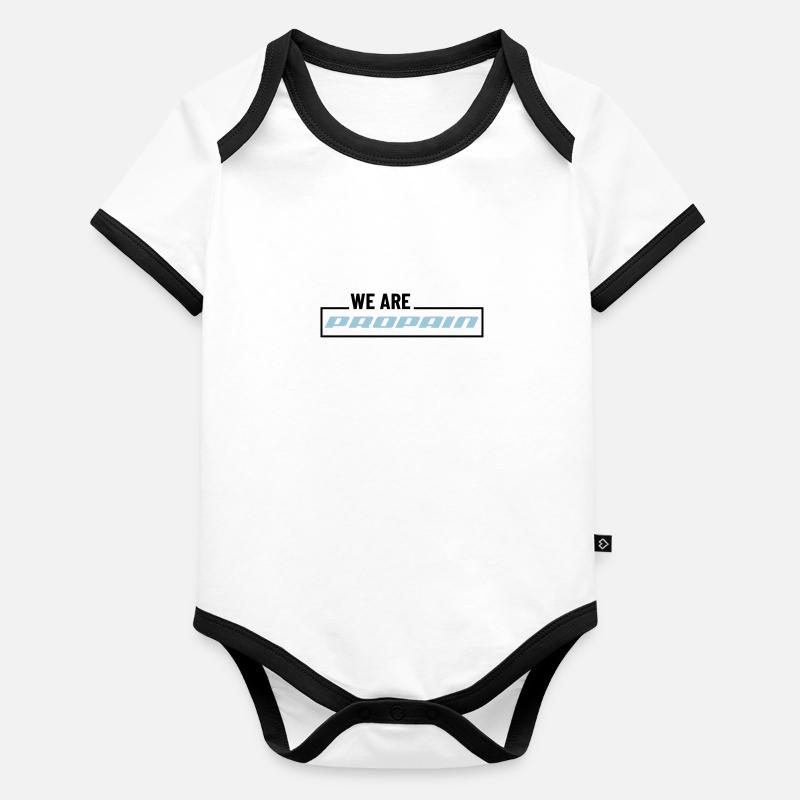 #wearepropain Body Bébé bio contrasté manches courtes