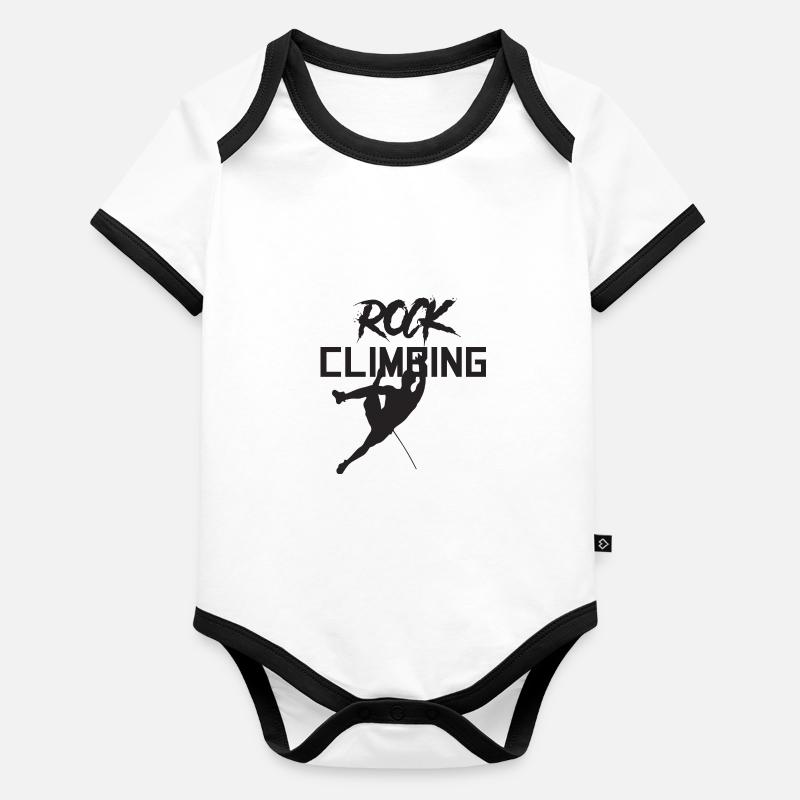 Rock Climbing Organic Baby Contrasting Bodysuit