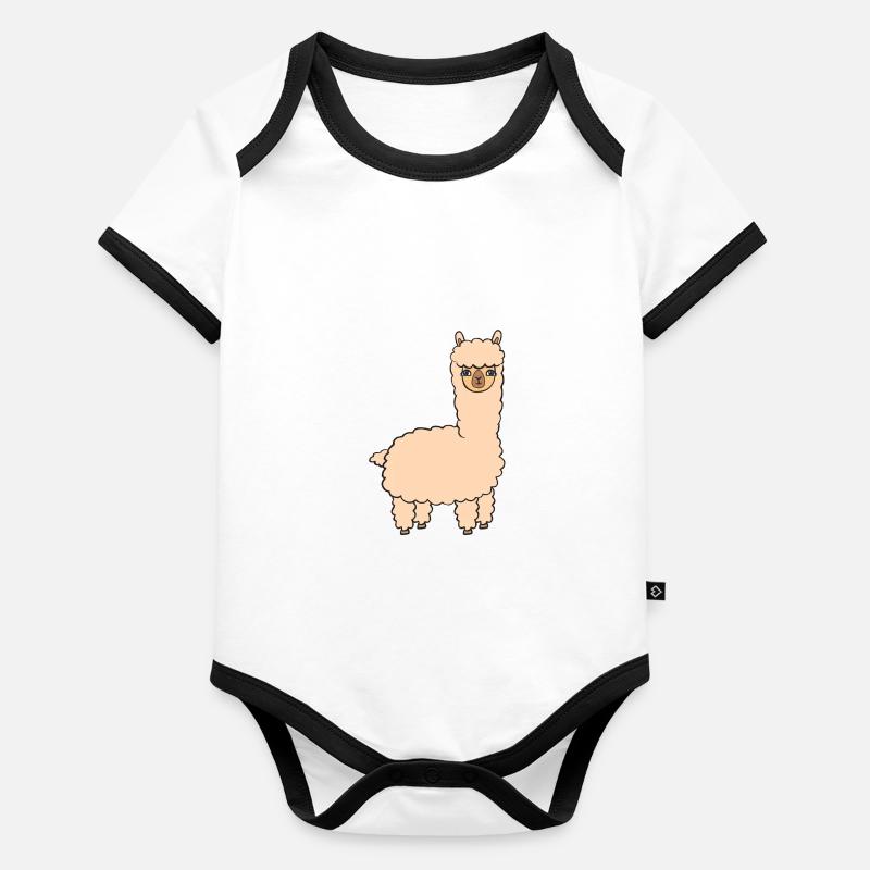 Alpaka Baby Bio-Kurzarm-Kontrastbody