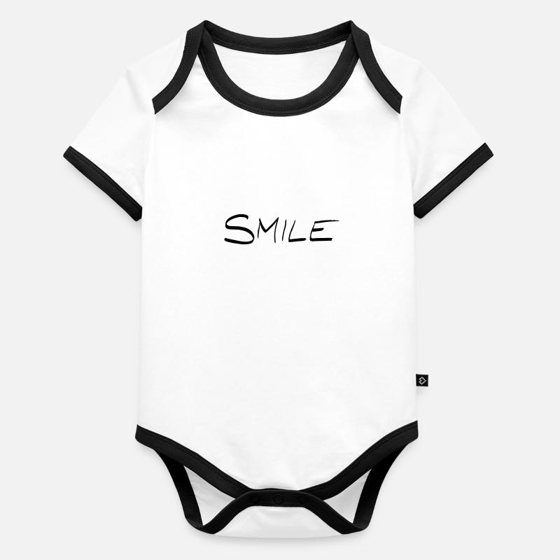 SOURIRE si tu peux Body Bébé bio contrasté manches courtes