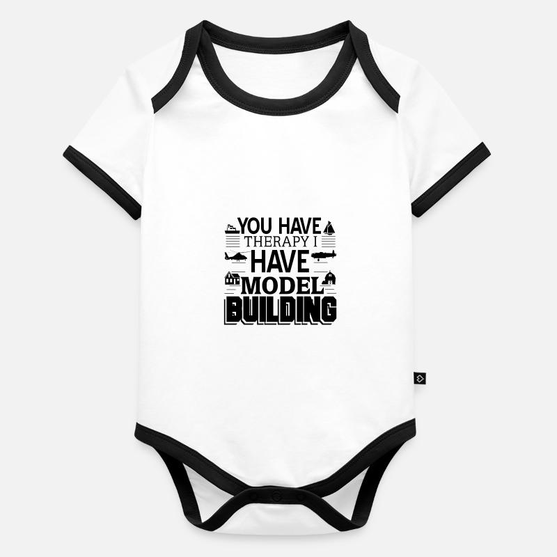 Modélisme Body Bébé bio contrasté manches courtes