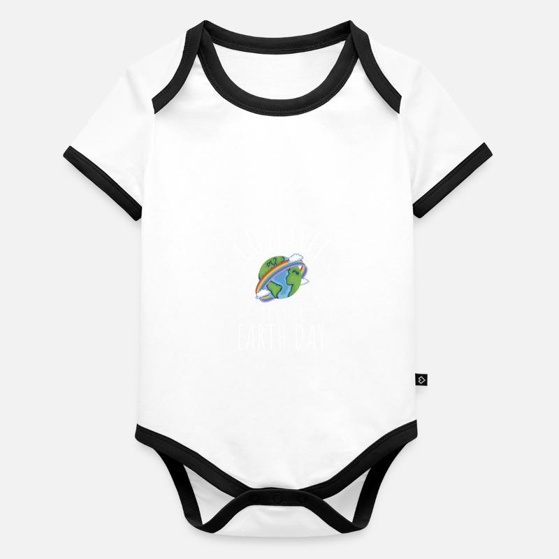 Go Planet It's Your Earth Day Rainbow Baby Bio-Kurzarm-Kontrastbody