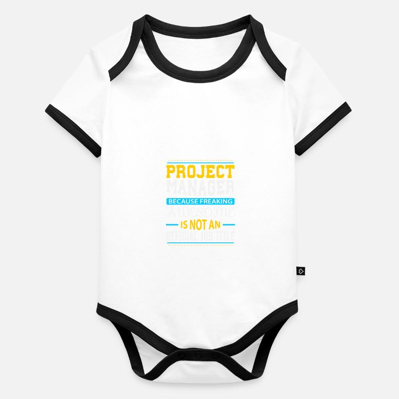 Chef de projet Body Bébé bio contrasté manches courtes