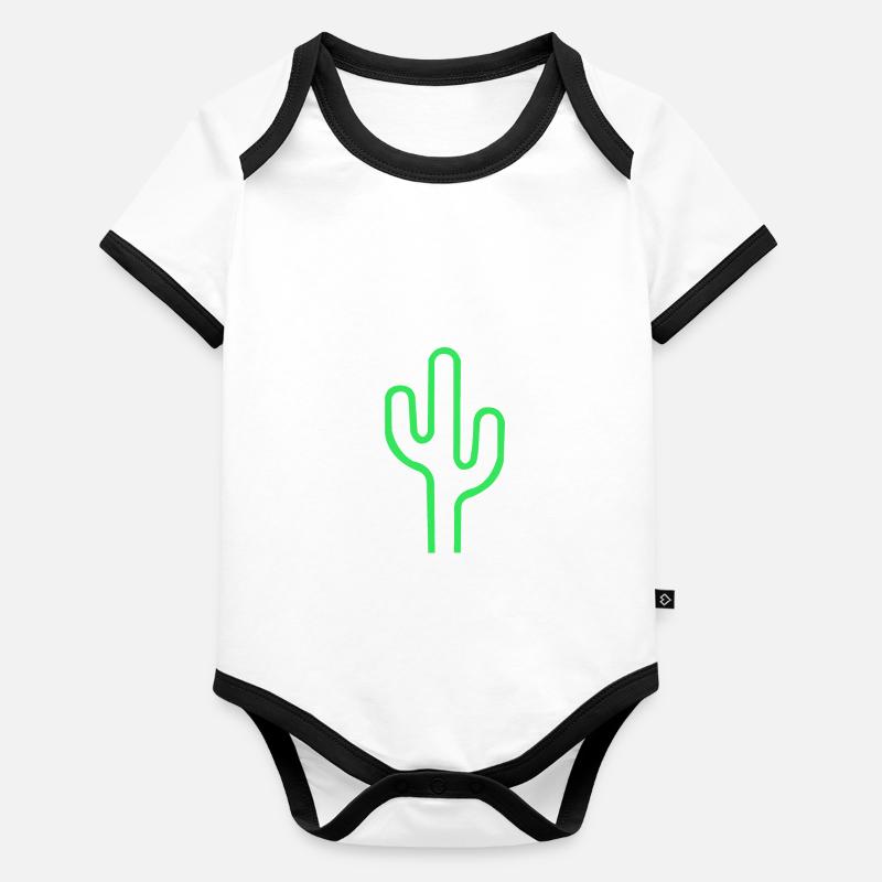 NeonKaktus Baby Bio-Kurzarm-Kontrastbody