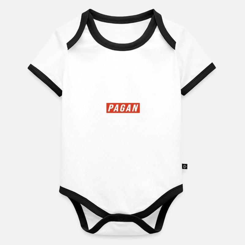 Pagan by Nature Witchcraft Hexe Gothic Baby Bio-Kurzarm-Kontrastbody