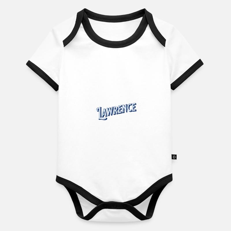 Lawrence name personalized Organic Baby Contrasting Bodysuit