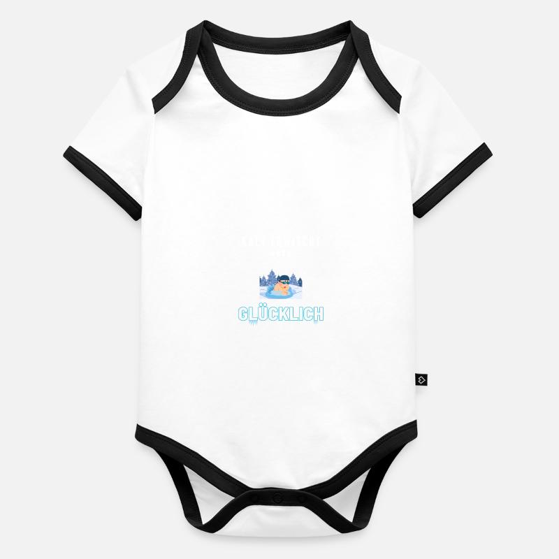 Eisbaden Ice bath baden ice bathing Kältebad kalt Organic Baby Contrasting Bodysuit
