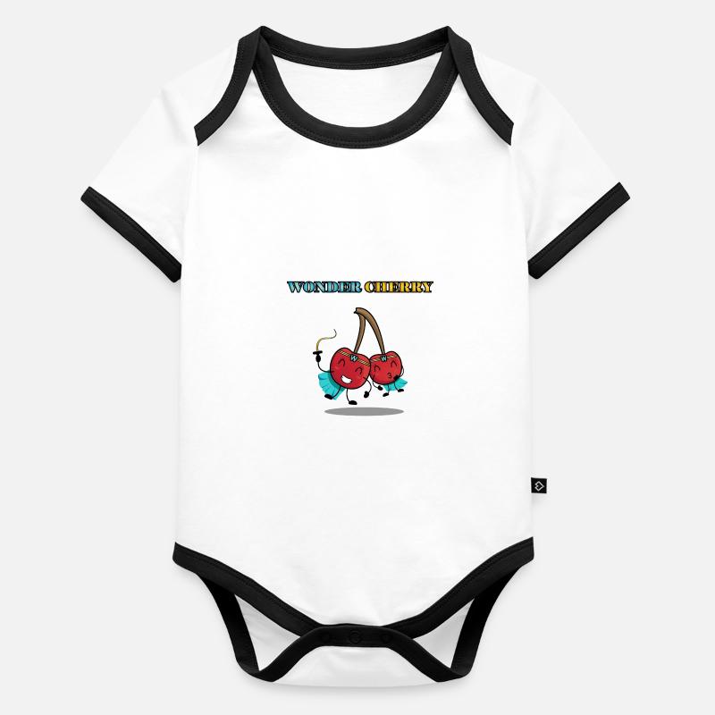 Tween cherry Body Bébé bio contrasté manches courtes