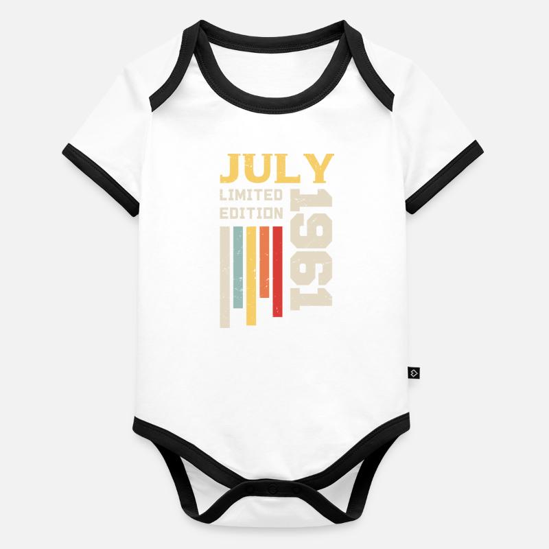 Juli 1961 - Juli 1961 Geburtstagsgeschenk Baby Bio-Kurzarm-Kontrastbody