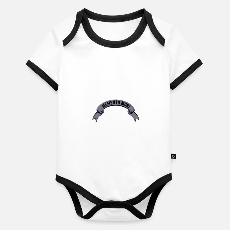 Bannière Memento Mori Body Bébé bio contrasté manches courtes