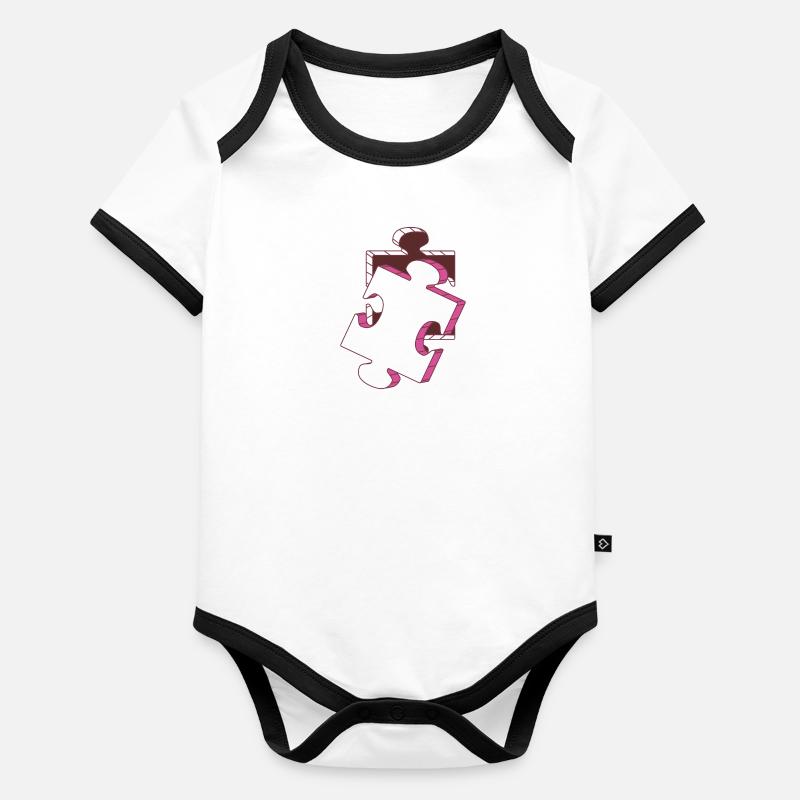 COMPLET Body Bébé bio contrasté manches courtes
