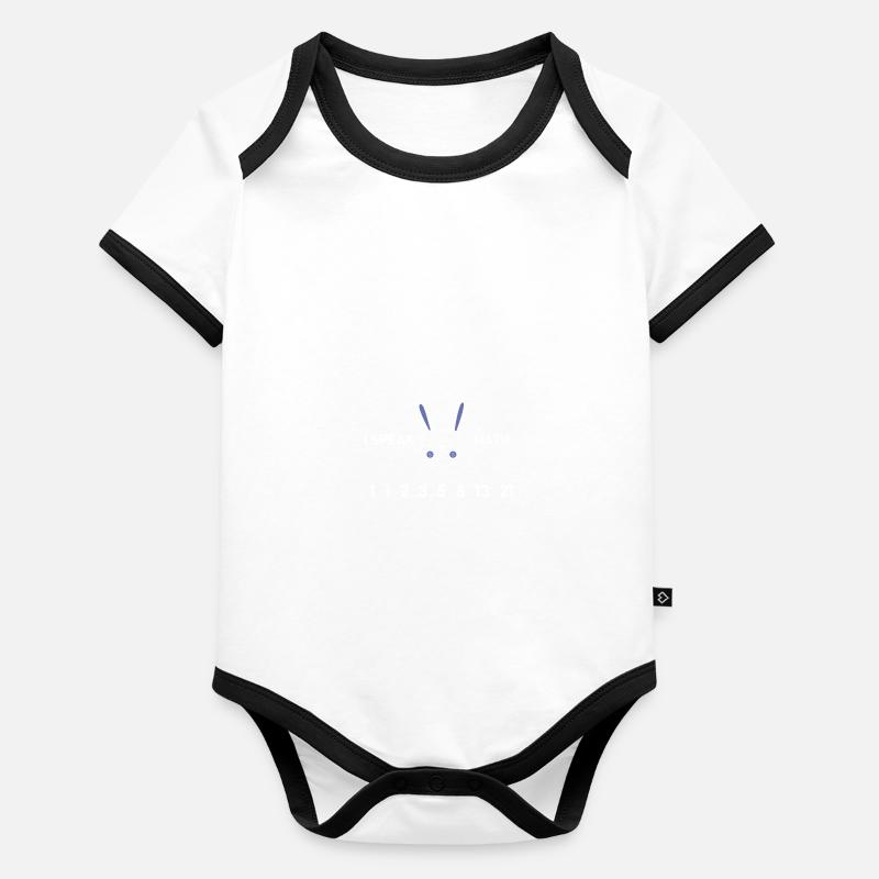 Ich spreche Mathe Fibonacci Hase Baby Bio-Kurzarm-Kontrastbody