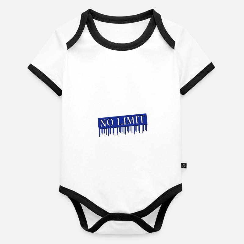 pas de limite 2 Body Bébé bio contrasté manches courtes