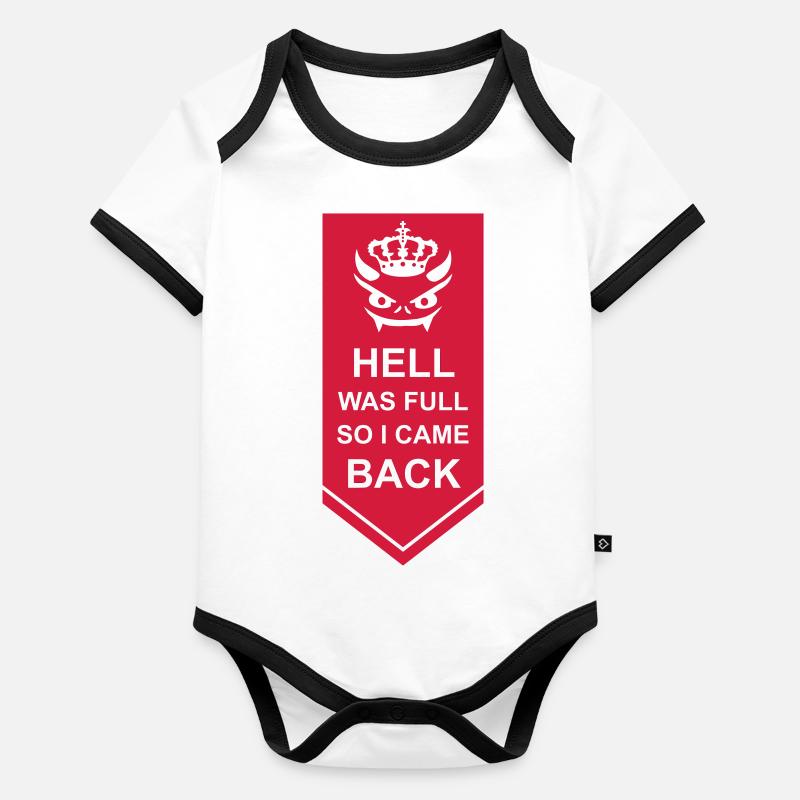hell was full Zitat Baby Bio-Kurzarm-Kontrastbody