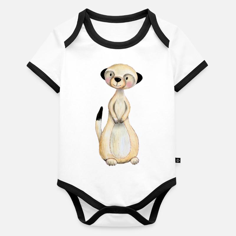 Emmi Meerkat Organic Baby Contrasting Bodysuit