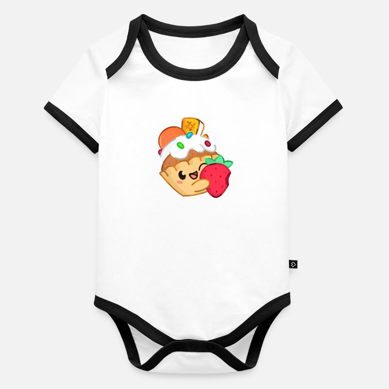 gateau enfant Body Bébé bio contrasté manches courtes