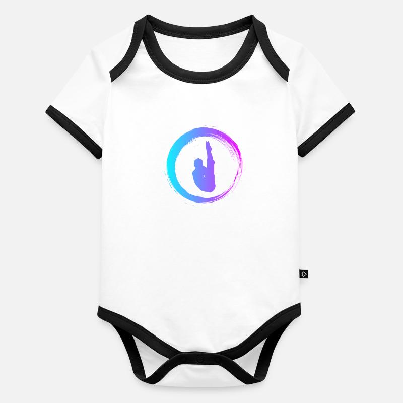 Sporty Hobby Leidenschaft Turmspringen Baby Bio-Kurzarm-Kontrastbody