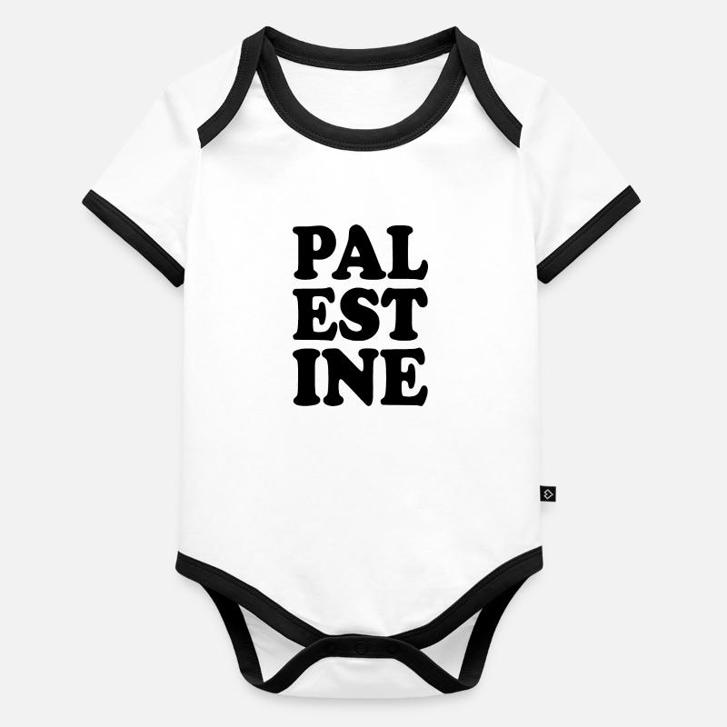 Palestine Body Bébé bio contrasté manches courtes