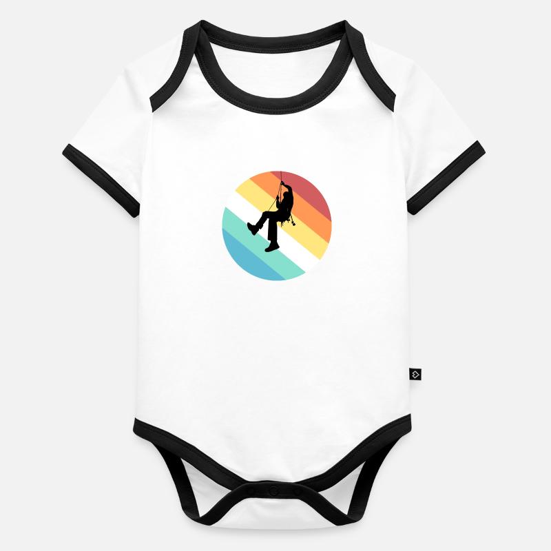 Klettern Baby Bio-Kurzarm-Kontrastbody