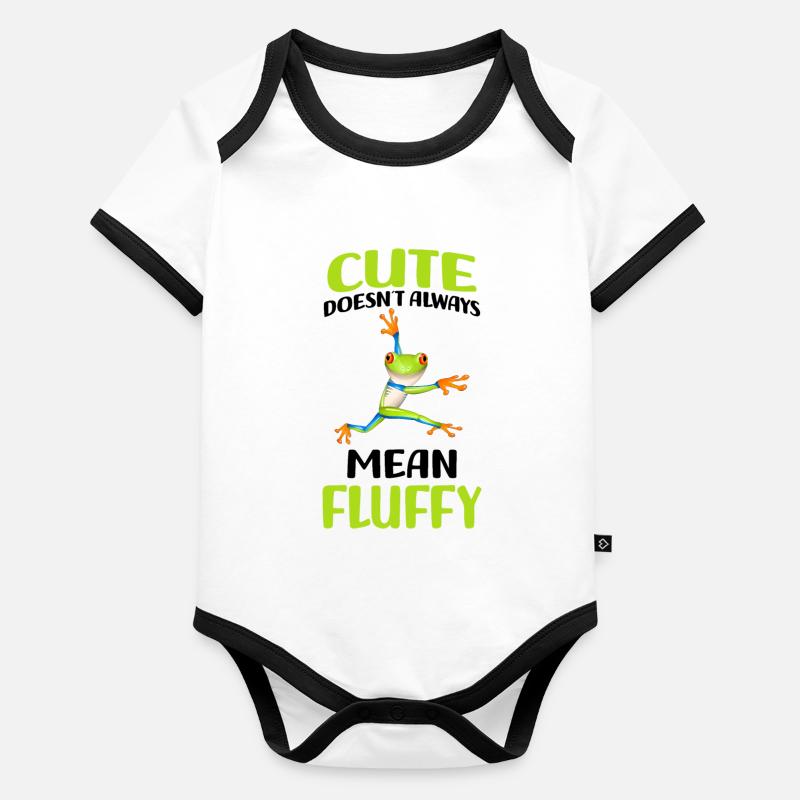Grenouille Body Bébé bio contrasté manches courtes