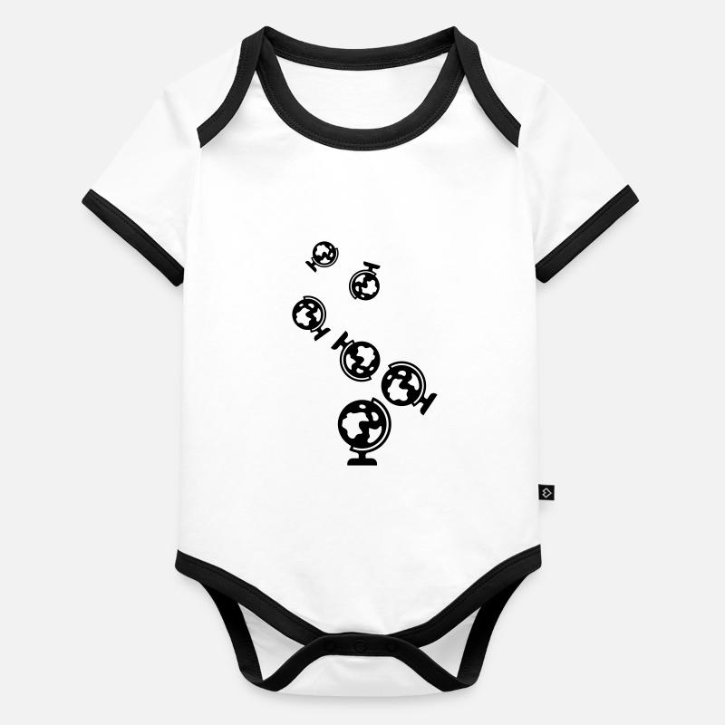 Globe icon icon Organic Baby Contrasting Bodysuit