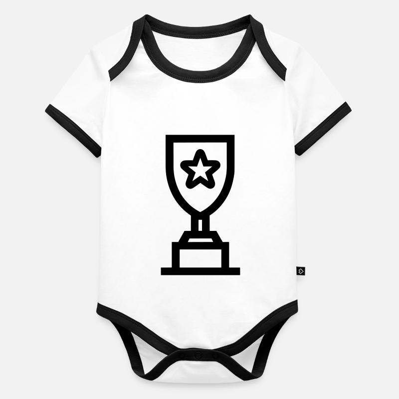 trophée Body Bébé bio contrasté manches courtes