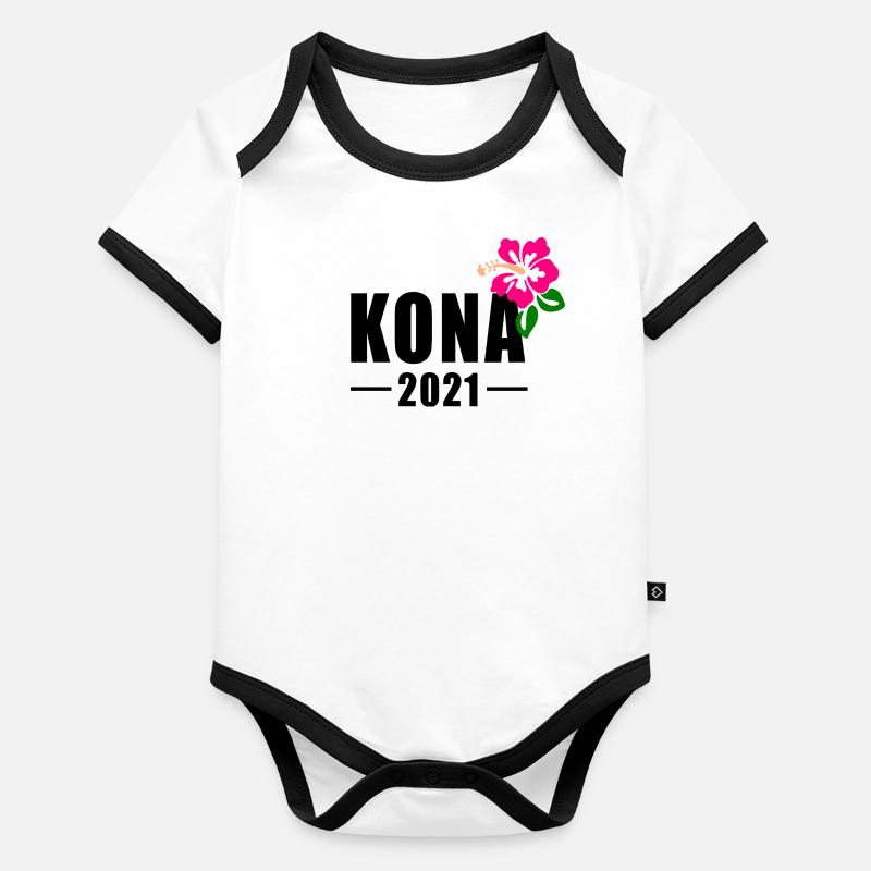 TRIATHLON KONA 2021 Body Bébé bio contrasté manches courtes