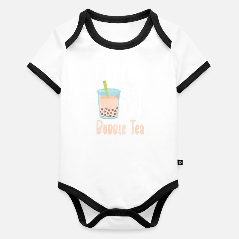 Bubble Tea Sweet Organic Baby Contrasting Bodysuit