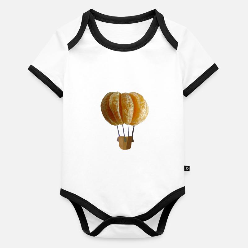 Mandarin balloon Organic Baby Contrasting Bodysuit