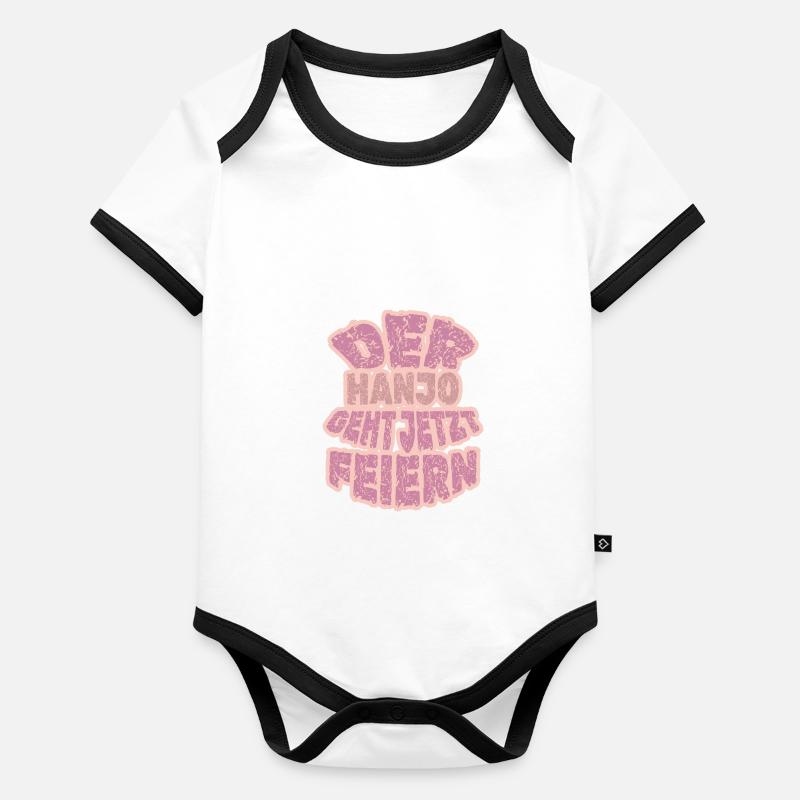 Hanjo Hanjo Body Bébé bio contrasté manches courtes