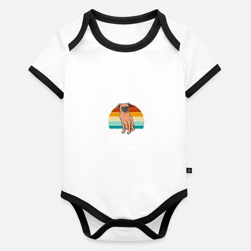 Penny for your thoughts Seems a bit teue Organic Baby Contrasting Bodysuit